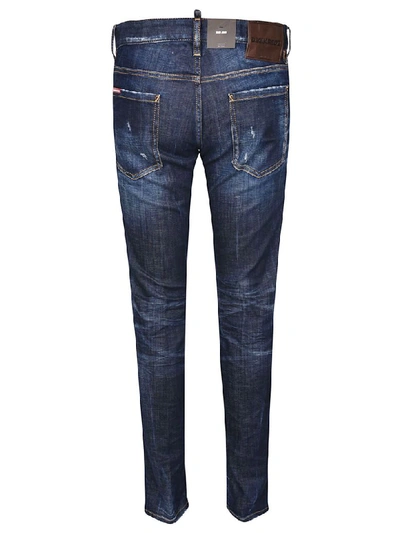 Shop Dsquared2 Distressed Jeans In Blue