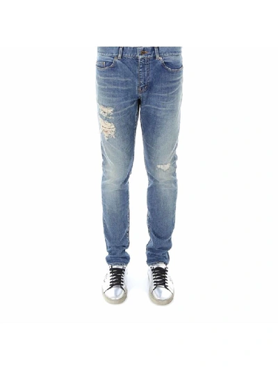 Shop Saint Laurent Jeans In Blue