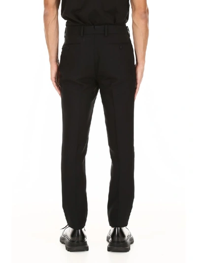 Shop Alexander Mcqueen Tuxedo Trousers In Black (black)