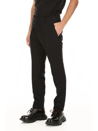 Shop Alexander Mcqueen Tuxedo Trousers In Black (black)