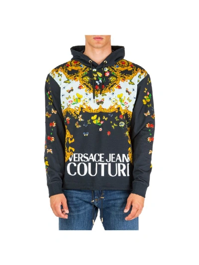 Shop Versace Jeans Couture Ladybug Baroque Hoodie In Nero