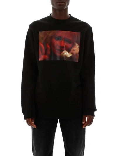 Shop Raf Simons Sweatshirt With Patch In Black (black)