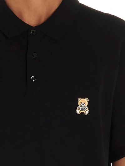 Shop Moschino Polo In Black