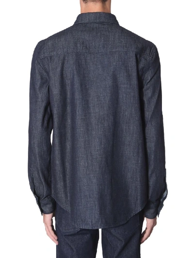 Shop Givenchy Shirt With Logo In Blu