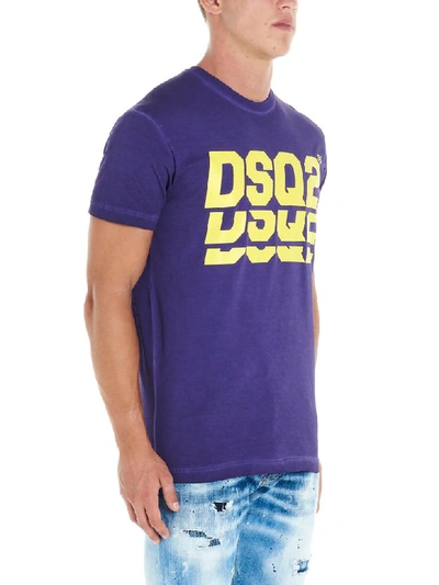 Shop Dsquared2 Triple Dsq2 T-shirt In Purple
