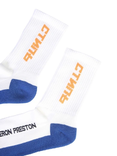 Shop Heron Preston Long Socks In Bianco