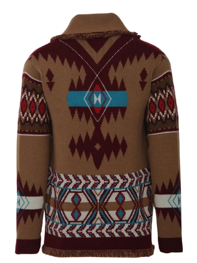 Shop Alanui Cardigan In Brown