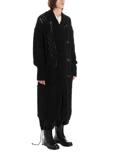 Shop Yohji Yamamoto Cardigan In Black