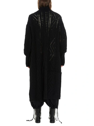 Shop Yohji Yamamoto Cardigan In Black