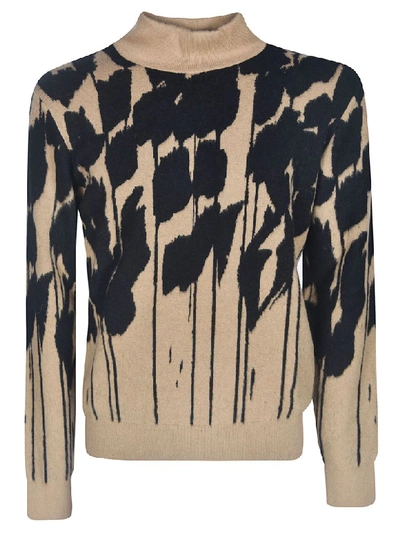 Shop Dior Turtleneck Sweater In Brown/black