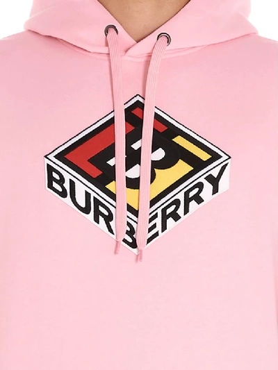 Shop Burberry Albi Hoodie In Pink