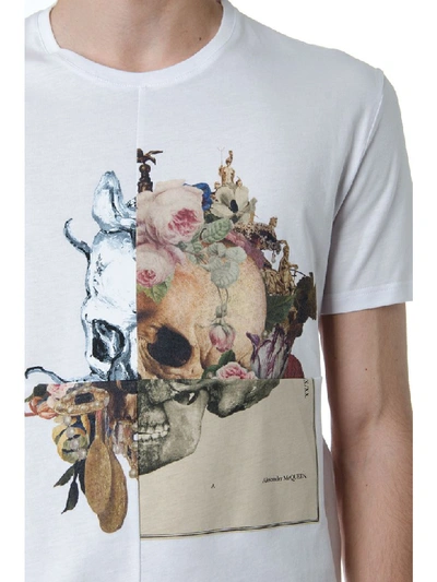 Shop Alexander Mcqueen White Skull Cotton T-shirt