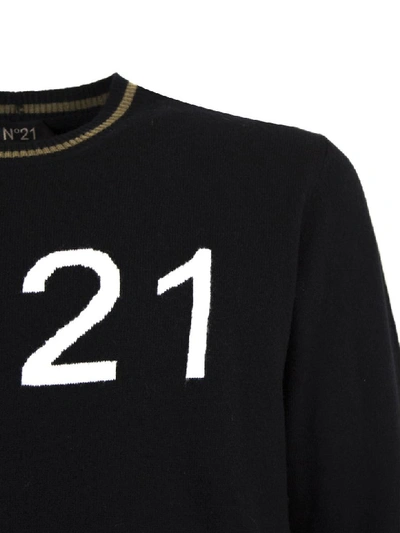 Shop N°21 Black Virgin Wool Sweater In Nero