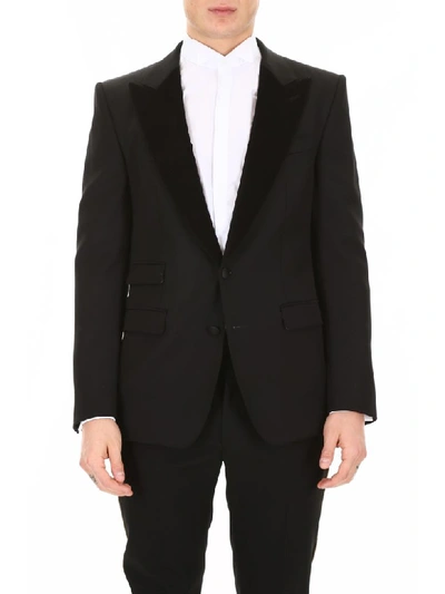 Shop Dolce & Gabbana Sicilia Tuxedo Jacket In Nero (black)