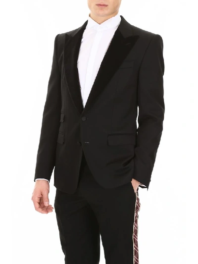 Shop Dolce & Gabbana Sicilia Tuxedo Jacket In Nero (black)