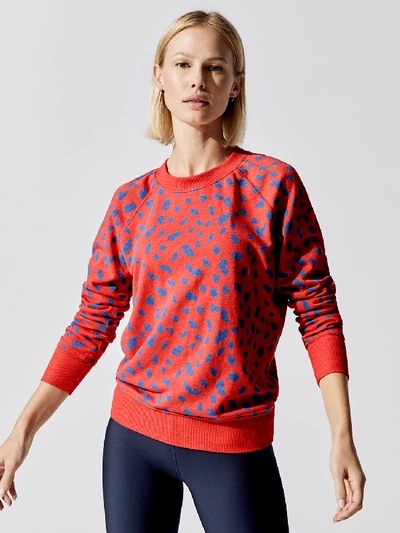 SUNDRY Womens Abstract Dot Fitted Sweatshirt