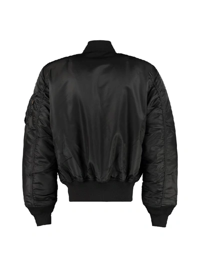 Shop Alpha Industries Reversible Bomber Jacket In Black