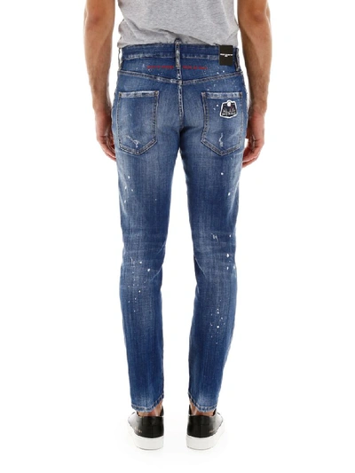 Shop Dsquared2 Straight Leg Jeans In Blue (blue)