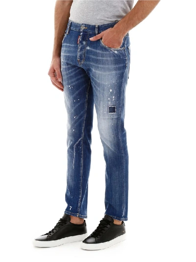 Shop Dsquared2 Straight Leg Jeans In Blue (blue)
