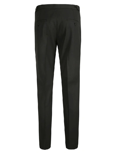 Shop Neil Barrett Straight Waist Classic Trousers In Black
