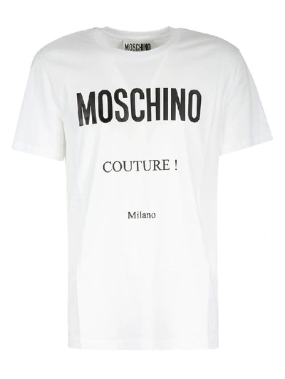 Shop Moschino Couture T-shirt In White/black