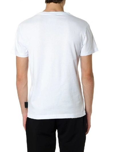 Shop Versace Jeans Couture White Cotton T-shirt With Logo Patch