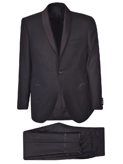 Shop Brioni Smoking Madison Suit In Black