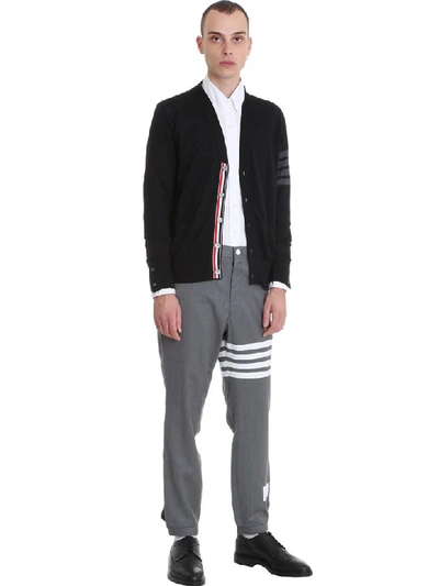Shop Thom Browne Pants In Grey Wool
