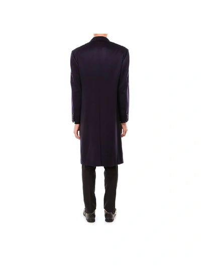 Shop Kiton Coat In Blue