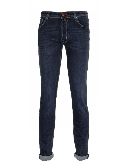 Shop Jacob Cohen Jeans Five Pockets Trousers In Cotton In Blue