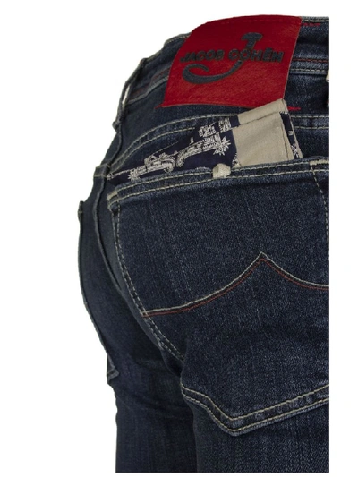 Shop Jacob Cohen Jeans Five Pockets Trousers In Cotton In Blue