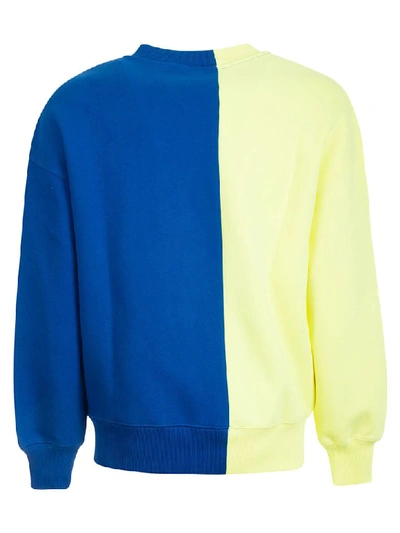 Shop Tommy Hilfiger Color Block Sweatshirt In Yellow/blue