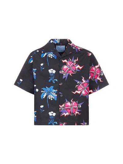 Shop Prada Shirt In Fuxia Cobalto