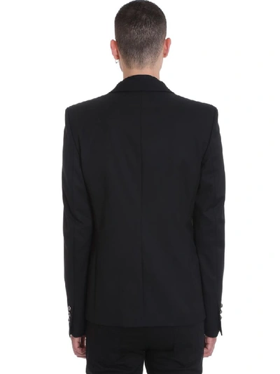 Shop Balmain Jacket In Black Cotton