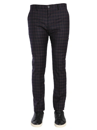 Shop Ps By Paul Smith Slim Fit Trousers In Blu