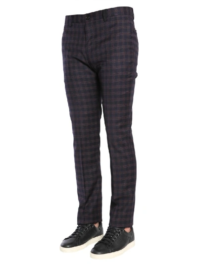 Shop Ps By Paul Smith Slim Fit Trousers In Blu