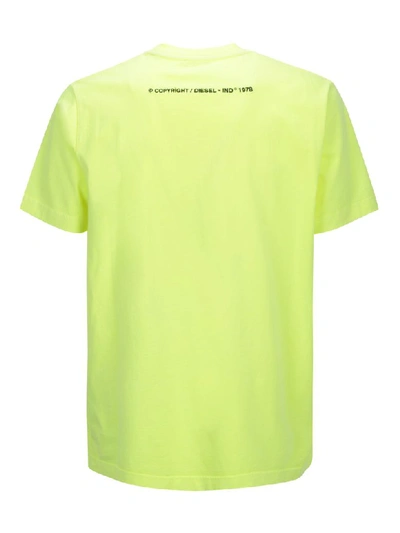 Shop Diesel T-shirt In Yellow
