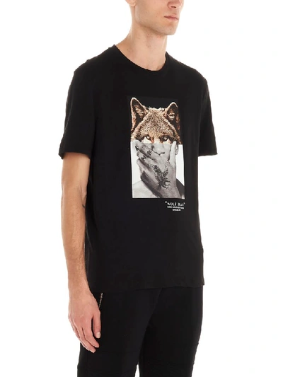 Shop Neil Barrett Wolf Man T-shirt In Black