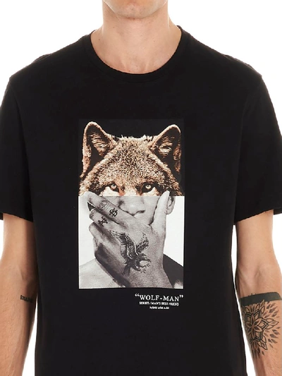 Shop Neil Barrett Wolf Man T-shirt In Black