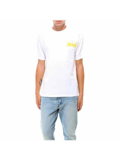 Shop Aries Classic Temple T-shirt In White