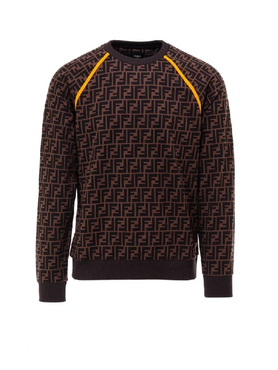 Shop Fendi Sweatshirt In Brown