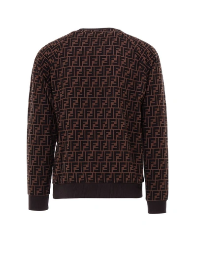 Shop Fendi Sweatshirt In Brown
