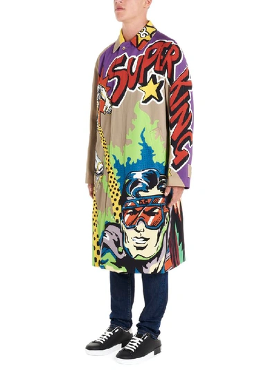 Shop Dolce & Gabbana Hero Mr Pois Trench In Multicolor
