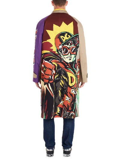 Shop Dolce & Gabbana Hero Mr Pois Trench In Multicolor