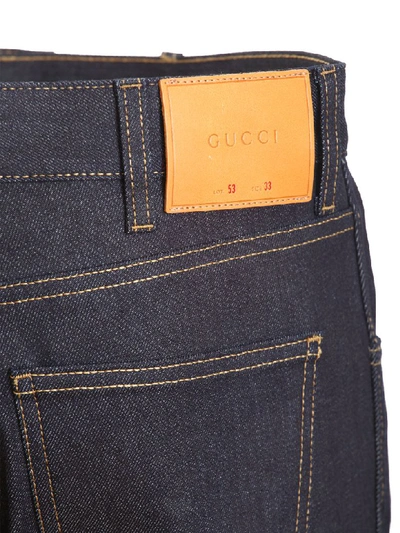 Shop Gucci Blue Stretch Jeans In Denim