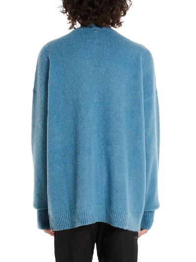 Shop Oamc Bleach Sweater In Light Blue