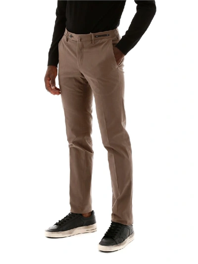 Shop Pt01 Cotton Trousers In Lt Brown (beige)