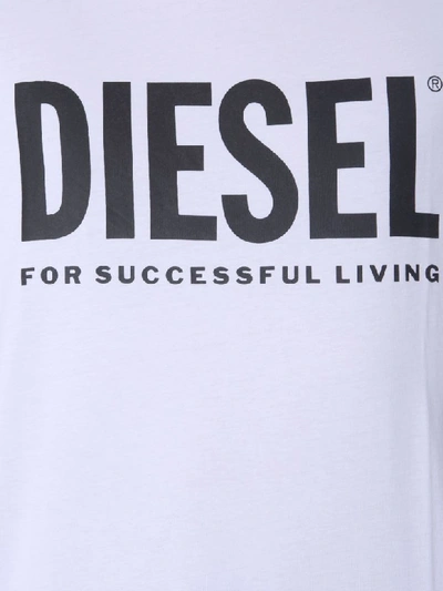 Shop Diesel T-diego-logo T-shirt In Bianco