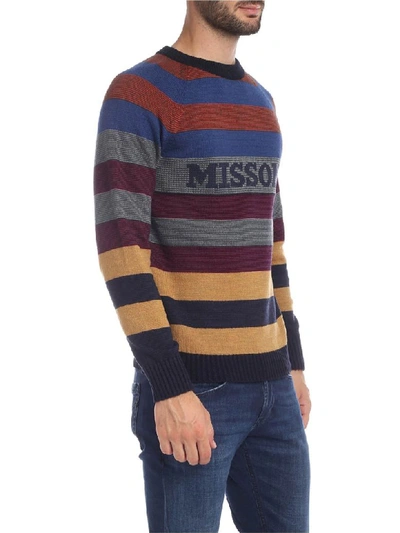 Shop Missoni Round Neck Wool And Cotton In Multicolor