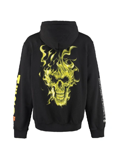 Shop Heron Preston Cotton Hoodie In Black